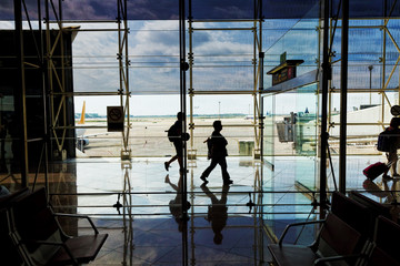 Interior of a modern airport. Spain