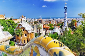 Fotobehang BARCELONA, SPAIN - SEPT 02,2014 :Gorgeous and amazing Park Guel © BRIAN_KINNEY