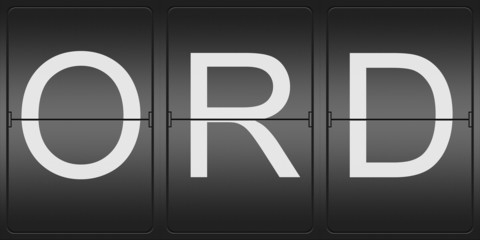 Three Letter Code of Chicago O’Hare International Airport © kunertus
