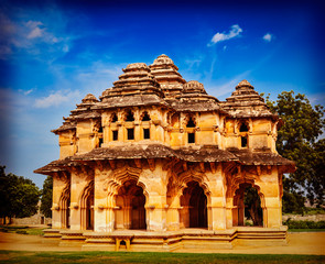 Lotus Mahal palace ruines in Hampi