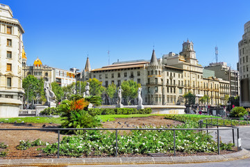 Naklejka premium Placa de Catalynia(Square of Catalunia) ,Barcelona.Spain.