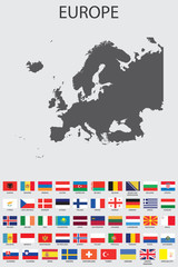 Set of Infographic Elements for the Country of Europe