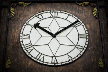 Vintage background with old clock