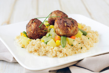 Couscous and meat