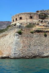 Fototapeta na wymiar Spinalonga Island with Medieval Fortress, Crete
