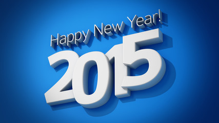 Blue greeting card 2015