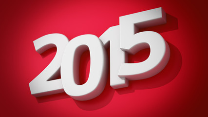 Digits 2015 on the red