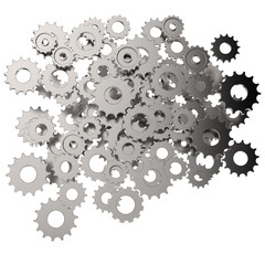 3d cog gear on white background