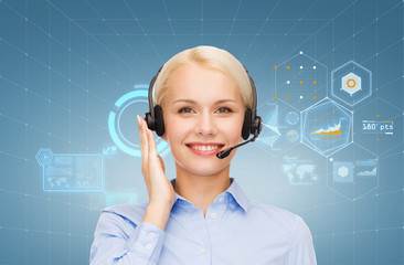 friendly female helpline operator