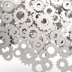 3d cog gear on white background