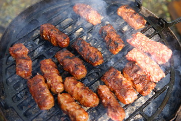 Traditional romanian outdoor grill  meat  food  - 