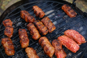 Traditional romanian outdoor grill  meat  food  - 
