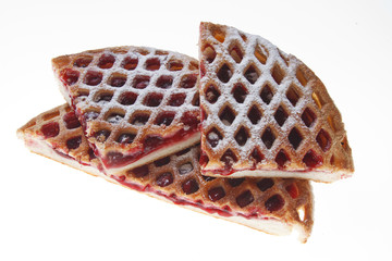 Bakery products photographed on isolated on white background