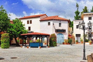 Typical landscapes and authentic Catalan cozy streets in cities