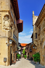 Typical landscapes and authentic Catalan cozy streets in cities