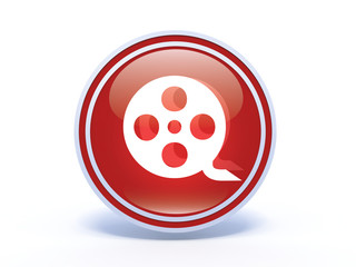 Fototapeta premium film circular icon on white background