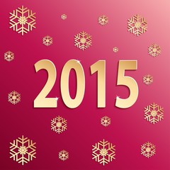 2015 happy new year red paper design