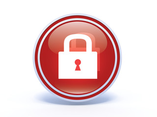 protect circular icon on white background