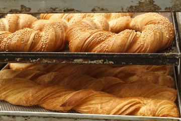 Bakery products in bakery shop