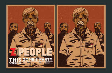 Zombie party invitation.
