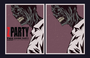 Zombie party invitation.