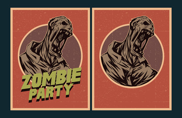 Zombie party invitation.
