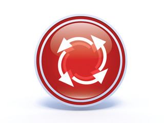 recycle circular icon on white background