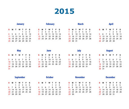 2015 Calendar Corporate Style