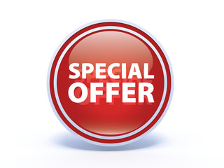 Special offer circular icon on white background