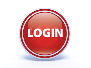 login circular icon on white background