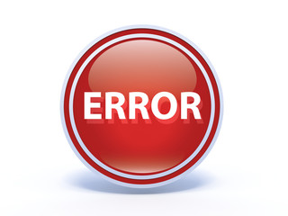 error circular icon on white background