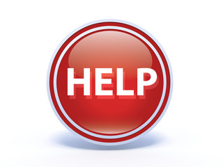 help circular icon on white background