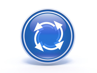 recycle circular icon on white background
