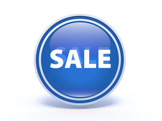 sale circular icon on white background