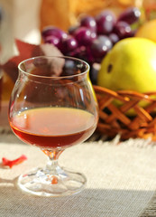 Cognac and fruit