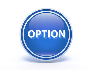 option circular icon on white background