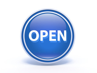 open circular icon on white background