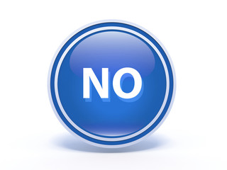no circular icon on white background