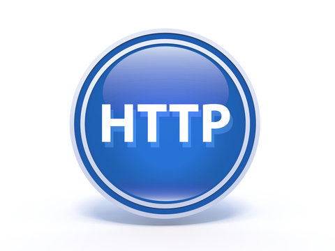http circular icon on white background