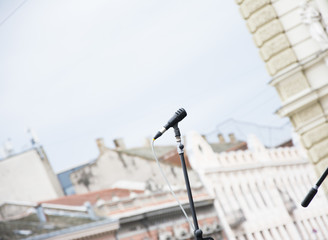 Microphone on the stage