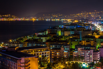 Fototapeta na wymiar Turkish coast at night