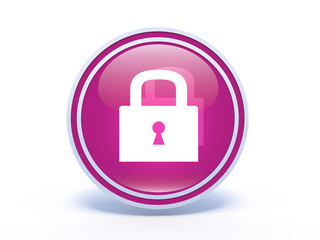 protect circular icon on white background