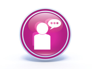 forum circular icon on white background