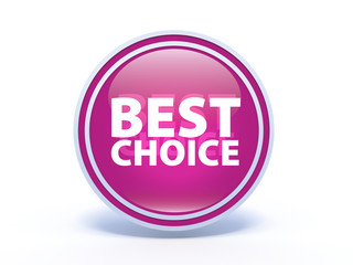 Best choice circular icon on white background