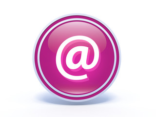 Email circular icon on white background