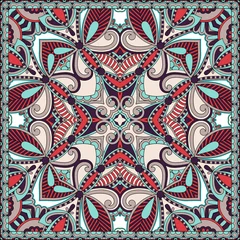 Fototapeten Traditional ornamental floral paisley bandanna. You can use this © Kara-Kotsya