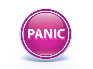 panic circular icon on white background