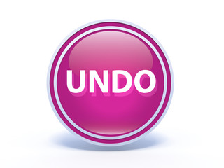 undo circular icon on white background
