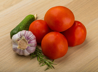 Bright ripe tomato