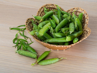 Green fresh peas